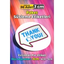 Sb Store Thank You Ambalaj Hediye Paket Süsleme Etiketi Model 78 - 96 Adet 3cm