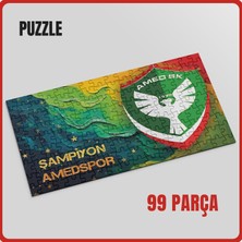 Zerya Şampiyon Amedspor Motifli Pazil Puzzle Yapboz (99 Pare/parça - A4)