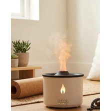 Esranın Dünyası Aromaterapi Difüzörü Alev Efektli LED Işıklı Sessiz Hava Nemlendirici Otomatik Kapanma STKN34-