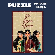 Zerya Pazil Bi Kurdî Jin Jiyan Azadi - Kürtçe Puzzle Yapboz (99 Pare/parça - A4)