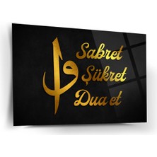 Shiny Art Sabret Şükret Dua Et Yazılı Islami Cam Tablo – ISL215