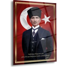 Shiny Art Atatürk Çalışkanlık Sözü Cam Tablo – ATA265