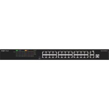 Binbir Göz Bilgisayar Ruıjıe Reyee RG-ES126FGS-P 24 Port 10/100 24 Port Poe 2 Port Uplınk + 1 Sfp 370 Watt Yonetılemez Rack Mount Swıtch
