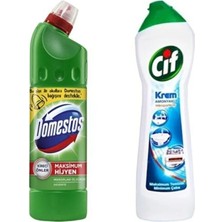 Cif Krem Amonyaklı 750 ml + Domestos  Ultra Yoğun Çamaşır Suyu Dağ Esintisi 810 gr