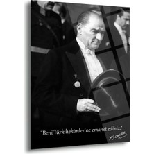 Shiny Art Atatürk Türk Hekimleri Sözü Cam Tablo – ATA274