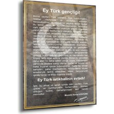 Shiny Art Atatürk Gençliğe Hitabe Cam Tablo – ATA258