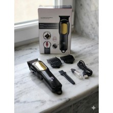 Abnturk LCD Göstergeli Şarjlı Saç Kesme Makinesi - 90 Dakika Kullanım -3 Kademeli Tarak Seti