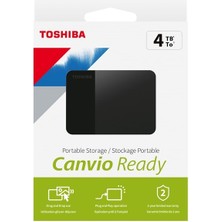 Binbir Göz Bilgisayar Toshıba Canvıo Ready 4tb Usb3.2 2.5" Harıcı HDD HDTP340EK3CA
