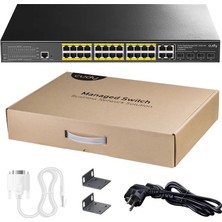Binbir Göz Bilgisayar Cudy GS2028PS4-300W 24 Port 10/100/1000 24 Port Poe+ 4 Port Uplınk+4 Port Sfp Yonetılebılır Rack Mount Swıtch