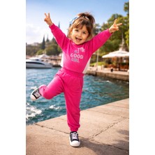 Almira Anne Bebek Kız Çocuk Pembe Takım Sweat ve Alt 2-5 Yaş