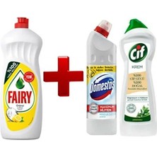 Domestos Fairy 650 ml + Ultra Yoğun 750 ml + Cif Krem 750 ml Muhteşem Üçlü