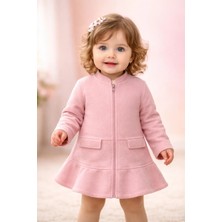 Almira Anne Bebek Bebek Kız Hırka Pembe Fermuarlı 6-18 Ay Bebek Giyim