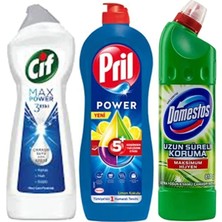 Domestos Cif Power Pril Limon Etkili 3'lü Temizlik Seti