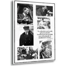 Shiny Art Atatürk Fotoğraf Kolaj Cam Tablo – ATA261