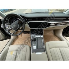 paspasgarajı Paspasgaraji Audi A6 C8 Bej Renk 3D Havuzlu Paspas, 2018- Sonrası