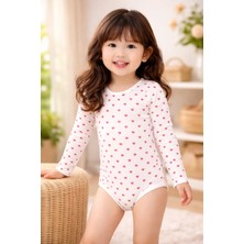 Almira Anne Bebek Kız Bebek Kalpli Uzun Kollu Pamuklu Çıtçıtlı Body