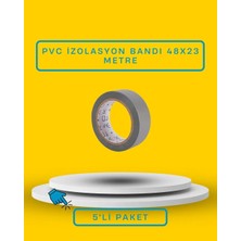 Dalpak Ambalaj Pvc Izolyasyon Bandı (Gri) – 48 mm x 25Yard (23 Metre ) 5'li Ekonomik Paket