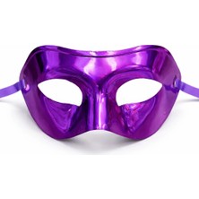 LTG Nova Metalize Parlak Parti Maskesi Mor Renk 16X7 cm