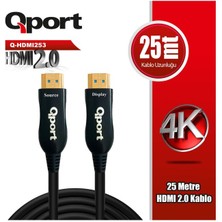 Binbir Göz Bilgisayar Qport Q-HDMI253 HDMI Kablo 25MT Ver2.0 Altın Uçlu 3D 4K