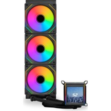Binbir Göz Bilgisayar Lıan Lı Galahad Iı LCD Sl-Infınıty 360MM LGA1700/1851P/AM5 Soket Siyah Işlemci Sıvı Soğutucu G89.GA2ALCD36INB.00
