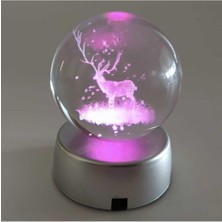 C&On Design Ghazal E Trade Renkli Dekoratif Renk Değiştiren LED Işıklı Cam Geyik Küre