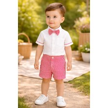 Almira Anne Bebek Erkek Çocuk Kısa Kol Gömlek ve Şort Takımı