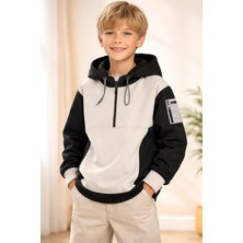 Almira Anne Bebek Çocuk Için Siyah Sweatshirt Rahat ve Şık Kışlık Giyim