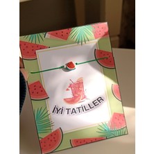 Ghl Story Karpuzlu İyi Tatiller Tatil Hediyesi Karne Hediyesi Çocuk Bileklik (10 Adet Kartlı Karpuzlu)