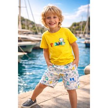 Almira Anne Bebek Çocuklar Için Yazlık Erkek Takım Seti 3-6 Yaş Rahat Giyim