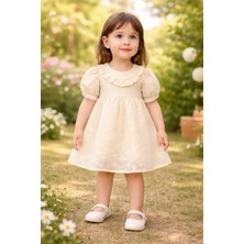 Almira Anne Bebek Kız Çocuk Kısa Kollu Fistolu Elbise