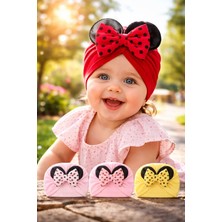 Almira Anne Bebek Unisex Bebek Penye Bone - Renkli Mickey Mouse Desenleri