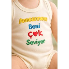 Almira Anne Bebek Krem Renk Sıfır Kollu Bebek Body Çıtçıtlı Günlük Giyim