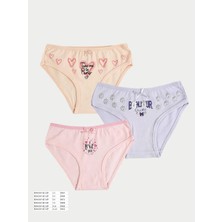 Almira Anne Bebek Kız Çocuk Slip Seti 3'lü Paket Baskılı 1-6 Yaş Slip