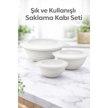 Galaksi Desenli Kapaklı Kase Seti 3’lü (3 Lt – 2 Lt – 1 Lt) Çok Amaçlı Mutfak Saklama Kabı