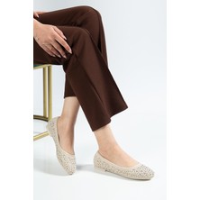 Suins Shoes Suins Davis Model Taşlı Kadın Babet Ayakkabı