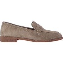 Hobby Süet Hakiki Deri Penny Loafer Kadın Babet | MB262150S
