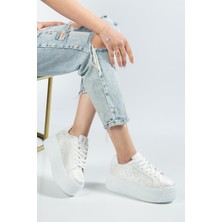 Suins Shoes Suins Bride Model Kadın Yüksek Taban Gelin Spor Ayakkabı 6 cm