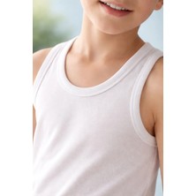 Almira Anne Bebek Erkek Çocuk Atlet 6-7 Yaş Beyaz Günlük Spor Giyim