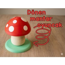 Mibe.co Montessori Mantar Dönen Eğitici Oyuncak/eğlenceli ve Dikkat Geliştirici Oyuncak