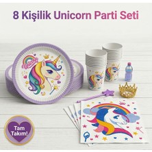 Çavuş E-Ticaret Unıcorn Temalı Doğum Günü Parti Seti-Tabak-Bardak-Peçete Seti-8 Kişilik