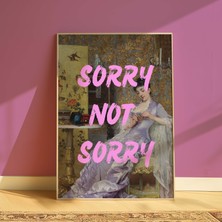 DES VU PRINT Sorry Not Sorry Posteri,altered Quote Art Temalı Çerçevesiz Poster, Vintage Temalı Poster, Modern Pinterest Temalı Çerçevesiz Poster
