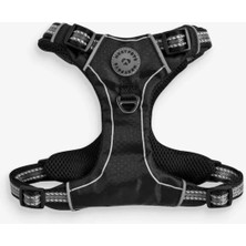 Barkie İzmir "dog Essentials" Ayarlanabilir Göğüs Tasması (Orta & Büyük Irklar Için Siyah M/l Beden)