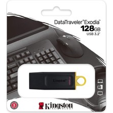Binbir Göz Bilgisayar Kıngston Exodıa Datatraveler 128GB USB 3.2 Flash Bellek DTX/128GB