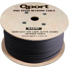 Binbir Göz Bilgisayar Qport Q-Cato7 500MT S/ftp Cat7 LS0H - Helojen Free Sıyah 24AWG