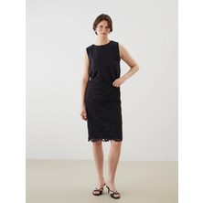 Lc Waikiki Yeni Sezon Beli Fermuarlı Dantelli Etek