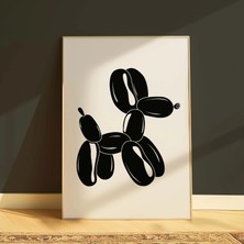 DES VU PRINT Siyah Balon Köpek Poster, Pinterest Temalı Çerçevesiz Poster