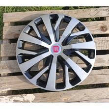 Yk Fiat Egea / Linea / Doblo / Punto / Fiorino Uyumlu 15 Inç Jant Kapağı 4'lü Takım Amblem Hediyeli