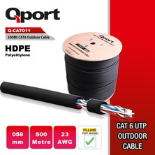 Binbir Göz Bilgisayar Qport Q-CATO11 500MT Utp CAT6A Outdoor Network Kablo Sıyah 23 Awg