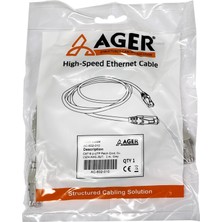 Binbir Göz Bilgisayar Ager AC-602-020 2mt Utp Cat6 Patch Kablo Grı Cu, Lszh Awg 26/7