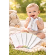 Almira Anne Bebek Cift Katli Penye Bebek Agiz Mendili 6'li Set